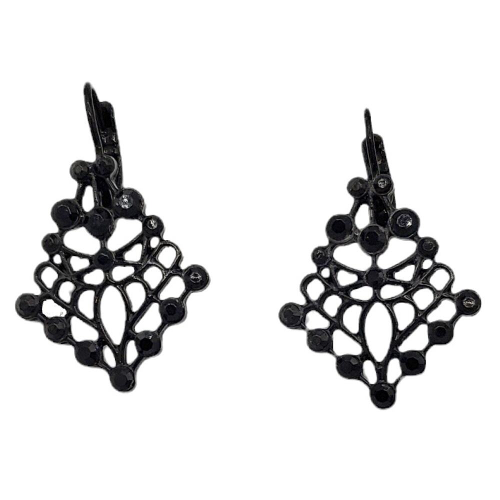 5/10 Black Tatting lace chandelier fashion earrings